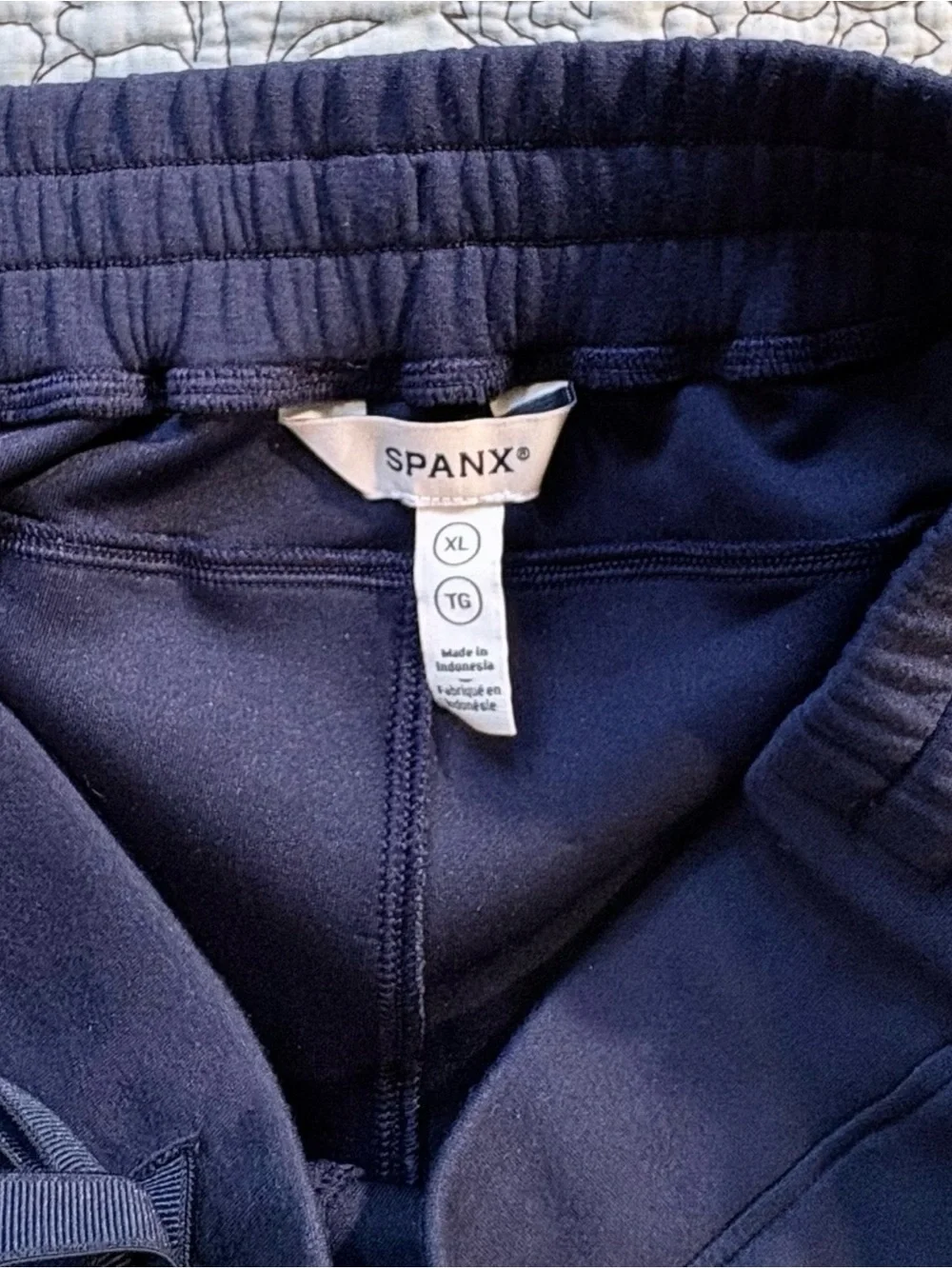 💥SPANX AirEssentials Wide Leg Pant Timeless Navy Soft Luxe Travel Lounge~XL🧡 - Picture 8 of 11